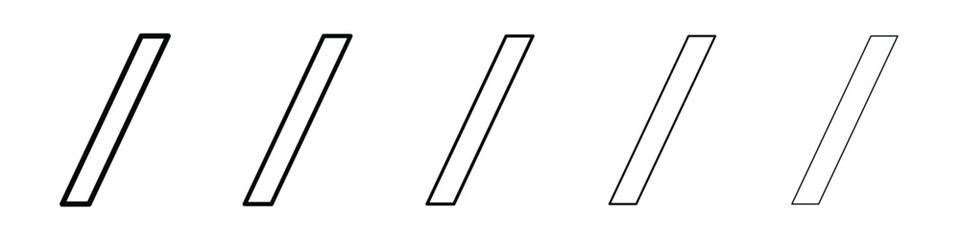 Slash icon filled flat sign concept for web design.