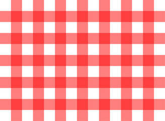 Gingham Check Pattern Red and White