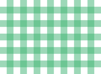 Gingham Check Pattern Green and White