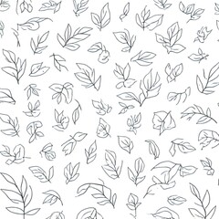 seamless pattern with leaves
