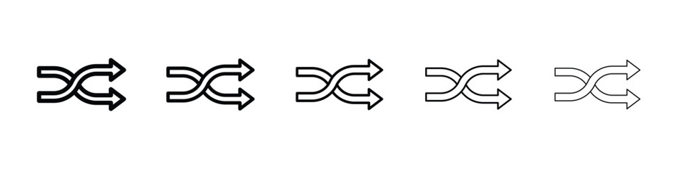 Shuffle icon filled flat sign concept for web design.