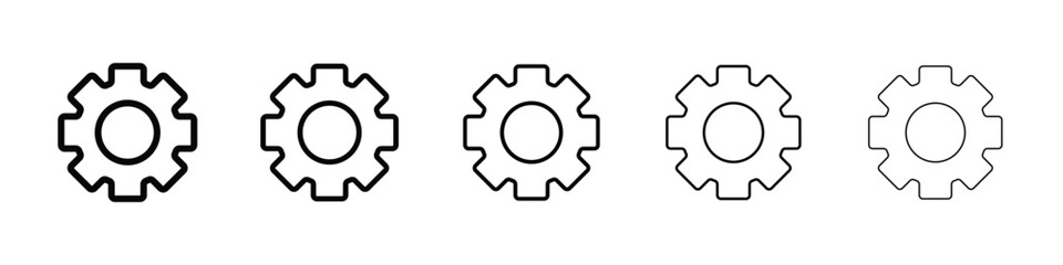 Settings icon filled flat sign concept for web design.