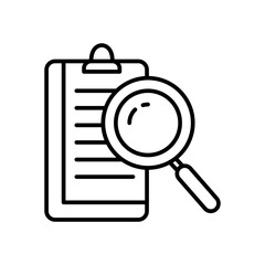 Lineart Icon inspection for property management and housing service branding