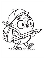 Back to School Coloring Pages for Kids – Cute School Supplies, Bags, Books, and Classroom Fun | Line Art Printable Set