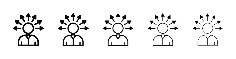 Self awareness icon filled flat sign concept for web design.