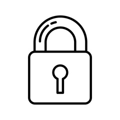 Lineart Icon lock for property management and housing service branding