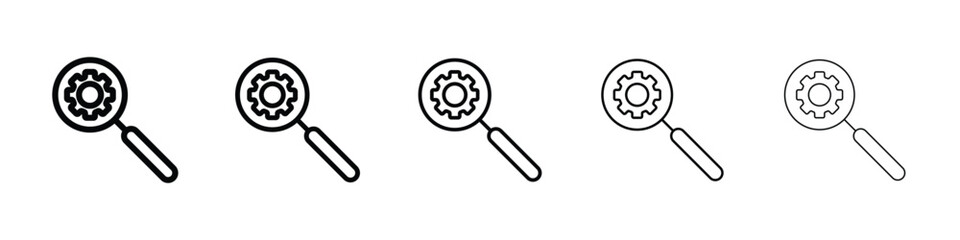 Search engine optimization icon filled flat sign concept for web design.