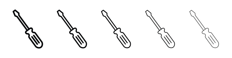 Screwdriver icon filled flat sign concept for web design.