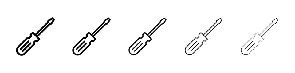 Screwdriver icon filled flat sign concept for web design.
