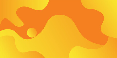 Liquid wave background with yellow color background. Fluid wavy shapes. Eps10 vector