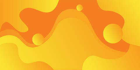 Liquid wave background with yellow color background. Fluid wavy shapes. Eps10 vector