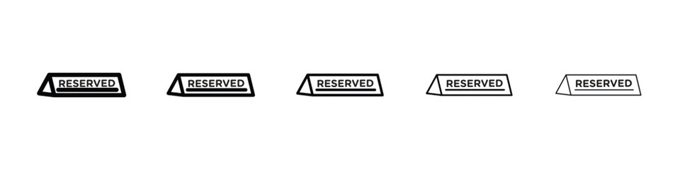 Reserved icon filled flat sign concept for web design.