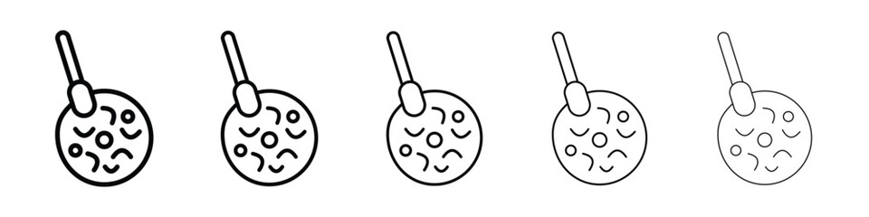 Red bean soup icon filled flat sign concept for web design.