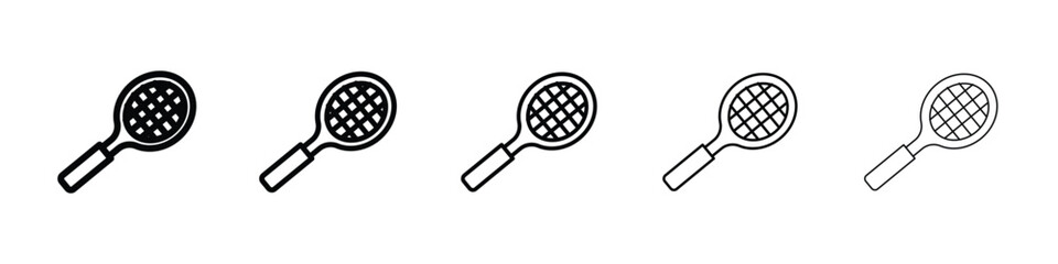 Racket icon filled flat sign concept for web design.