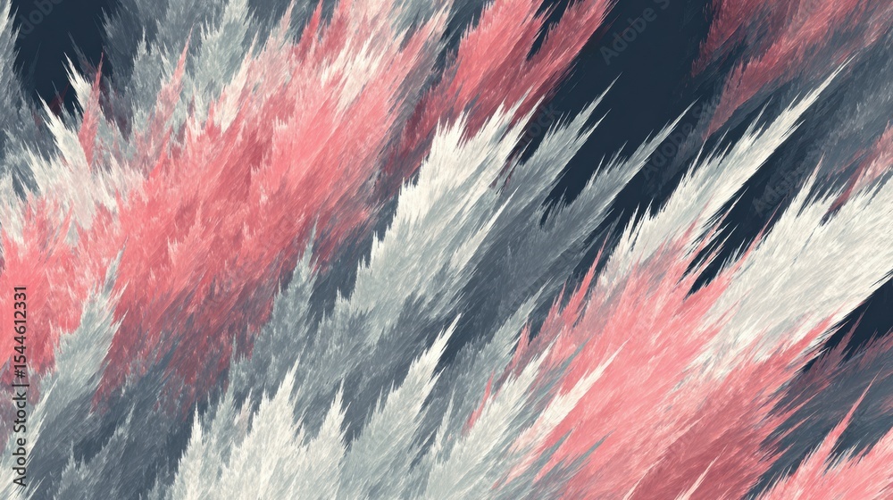 Poster Cold Abstract Pattern Featuring Jagged Shards With a Mixture of Soft Hues and Sharp Edges That Evoke a Sense of Chill and Dynamic Movement