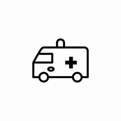 ambulance vehicle emergency icon sign vector