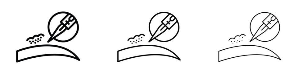 powder brows icon filled flat sign concept for web design.