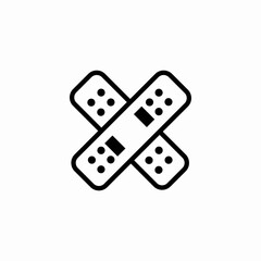 crossed band aids icon sign vector