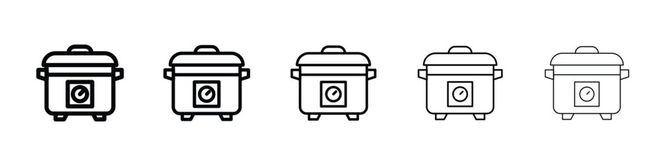 pressure cooker icon filled flat sign concept for web design.