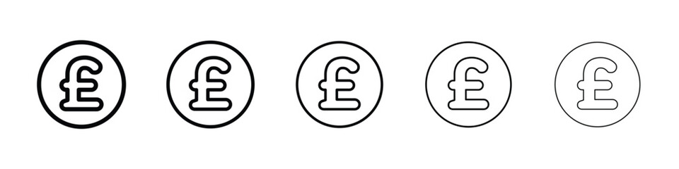 Pound icon filled flat sign concept for web design.