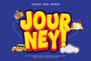 Journey 3D vector text effect