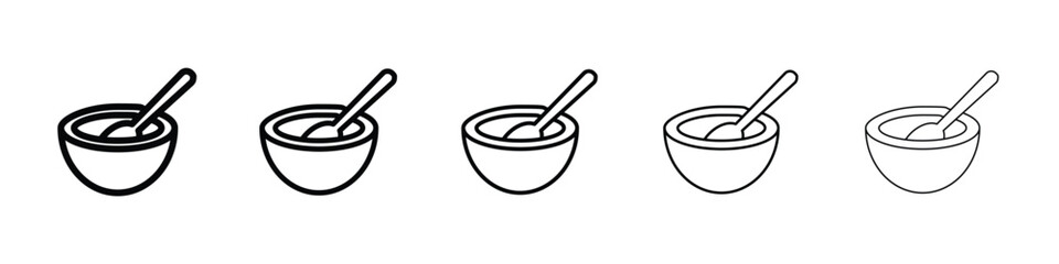 Porridge baby cereal icon filled flat sign concept for web design.