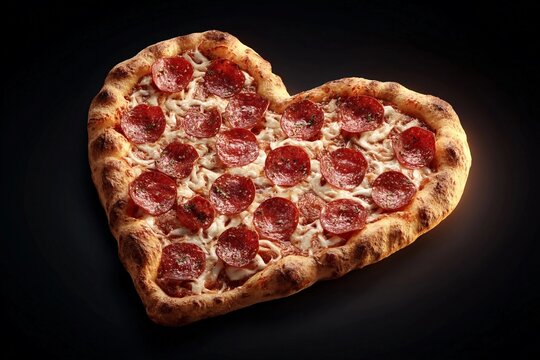 Delightful Heart-Shaped Pixel Pizza Brings Romance to Digital Art Generative AI - Powered by Adobe