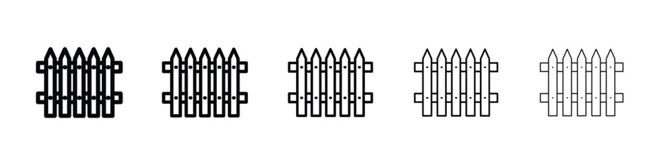 Plank fence icon filled flat sign concept for web design.