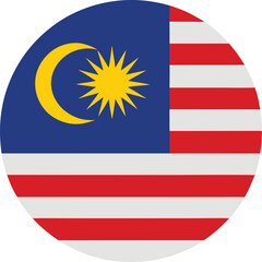 malaysia flag icon in circular shape, malaysian national symbol, vector design   © Art by Redu
