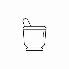 mortar pestle icon sign vector