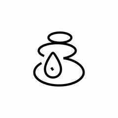 spa stones waterdrop icon sign vector