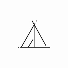 tent camping shelter icon sign vector