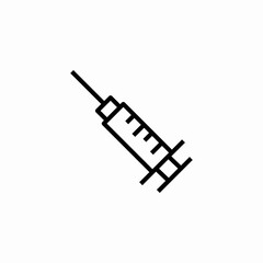 syringe medical icon sign vector