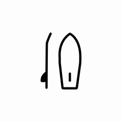 two surf boards icon sign vector