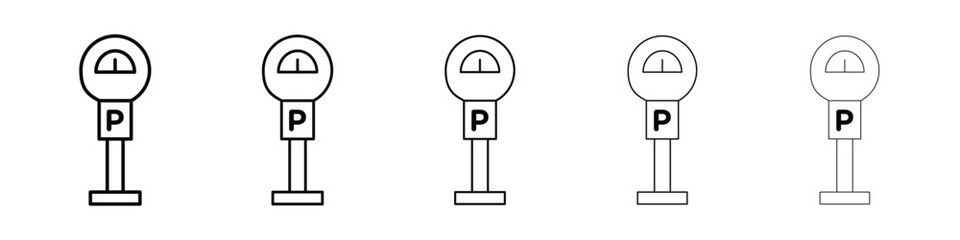 Parking meter icon filled flat sign concept for web design.