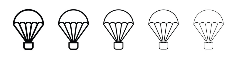 Parachute icon filled flat sign concept for web design.