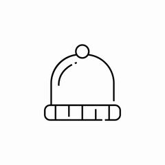 winter knit hat icon sign vector