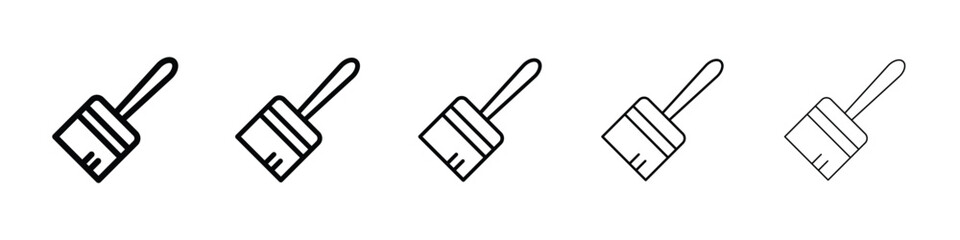 Paint brush icon filled flat sign concept for web design.