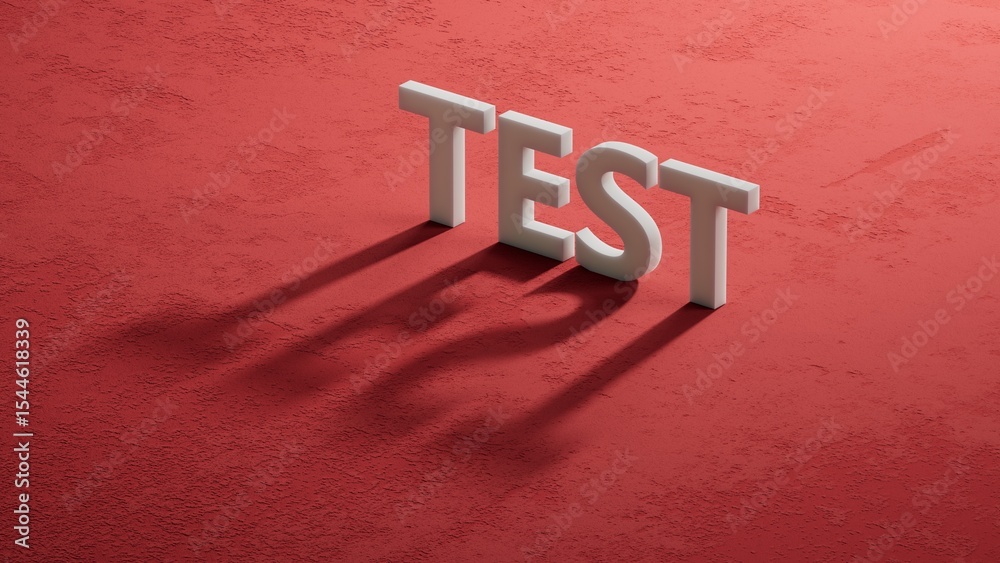 Poster test.3d illustration of shadow of 3d charcaters.close up of shadow of 3d charcaters,3d rendering on 