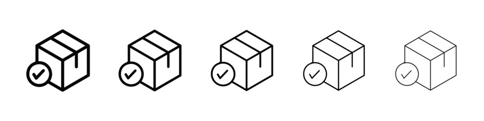 Package icon filled flat sign concept for web design.