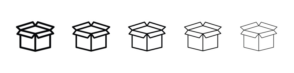 Open box icon filled flat sign concept for web design.