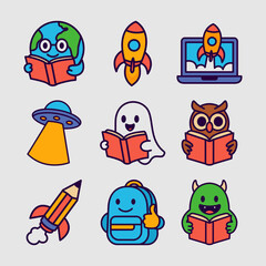 education icon mascot cartoon