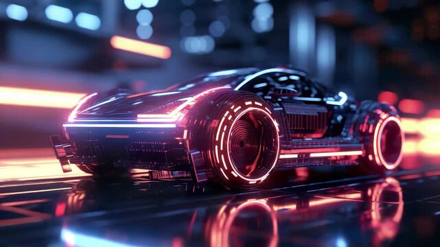 EV electric car system or futuristic automotive technology with connecting power control.super computer in modern machine.artificial intelligence development.