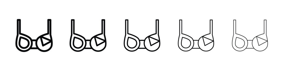 Nursing bra icon filled flat sign concept for web design.