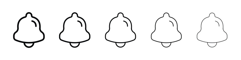 Notification bell icon filled flat sign concept for web design.