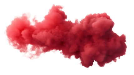 Red smoke on white background

