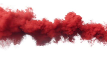 Red smoke on white background

