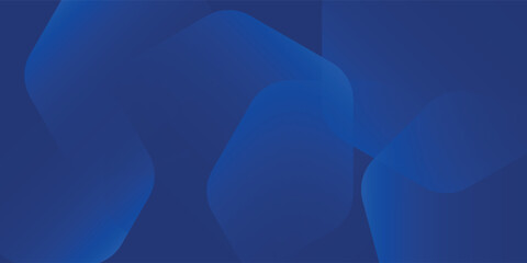 Modern abstract blue background with glowing geometric lines. Blue gradient hexagon shape design. Futuristic technology concept modern blue