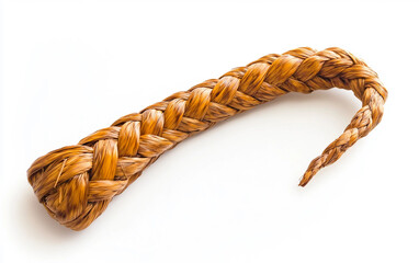A traditional Maori flax rope braided for Matariki ceremonies Isolated on white Background