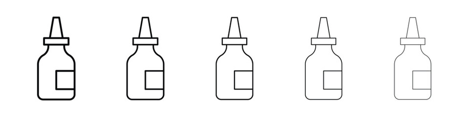 Nasal spray bottle icon filled flat sign concept for web design.